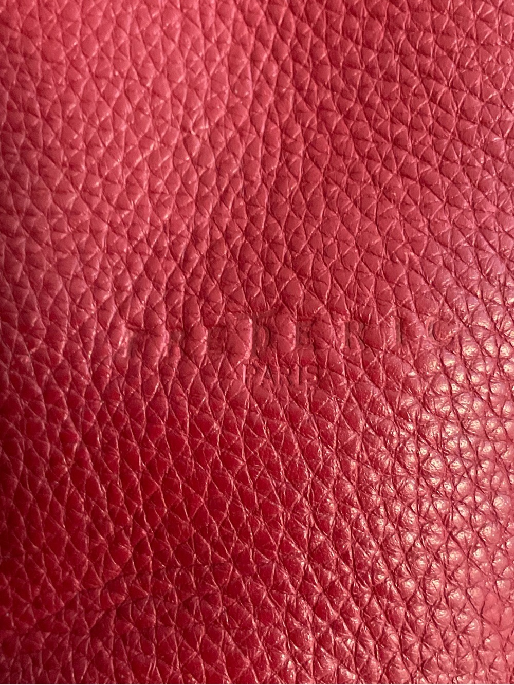 🇫🇷 Vintage Frederic T Paris Red Pebbled Leather Hobo Shoulder Bag Purse - Picture 3 of 11